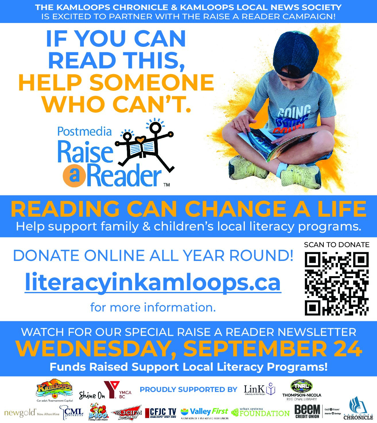 The 18th Annual Raise a Reader Day is back in Kamloops!